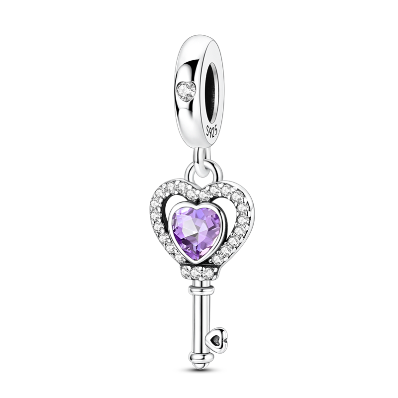 Heart Key Charm