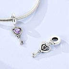 Heart Key Charm