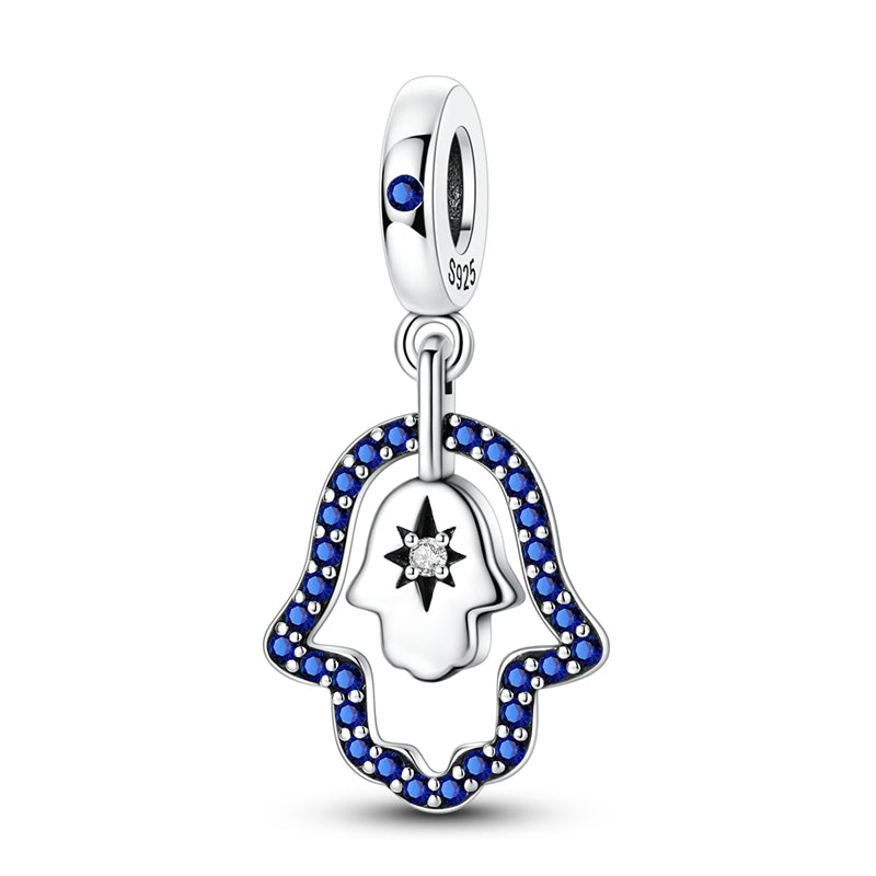 Movable Double-Layer Hand Starburst Charm