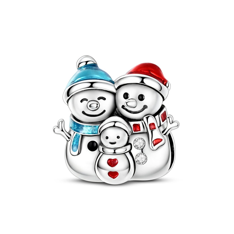 Christmas Snowman Family Charm