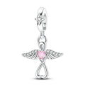 Heart Angel Cross Charm