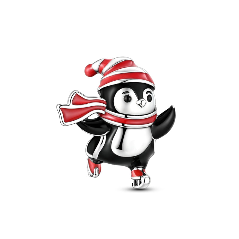 Ice Skating Penguin Charm