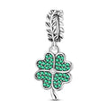 Sparkling Four-Leaf Clover Charm