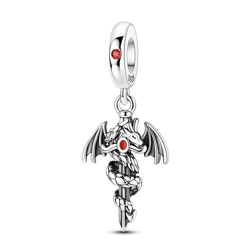 Vintage Dragon Sword Charm