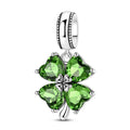 Sparkling Four-Leaf Clover Charm