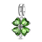 Sparkling Four-Leaf Clover Charm