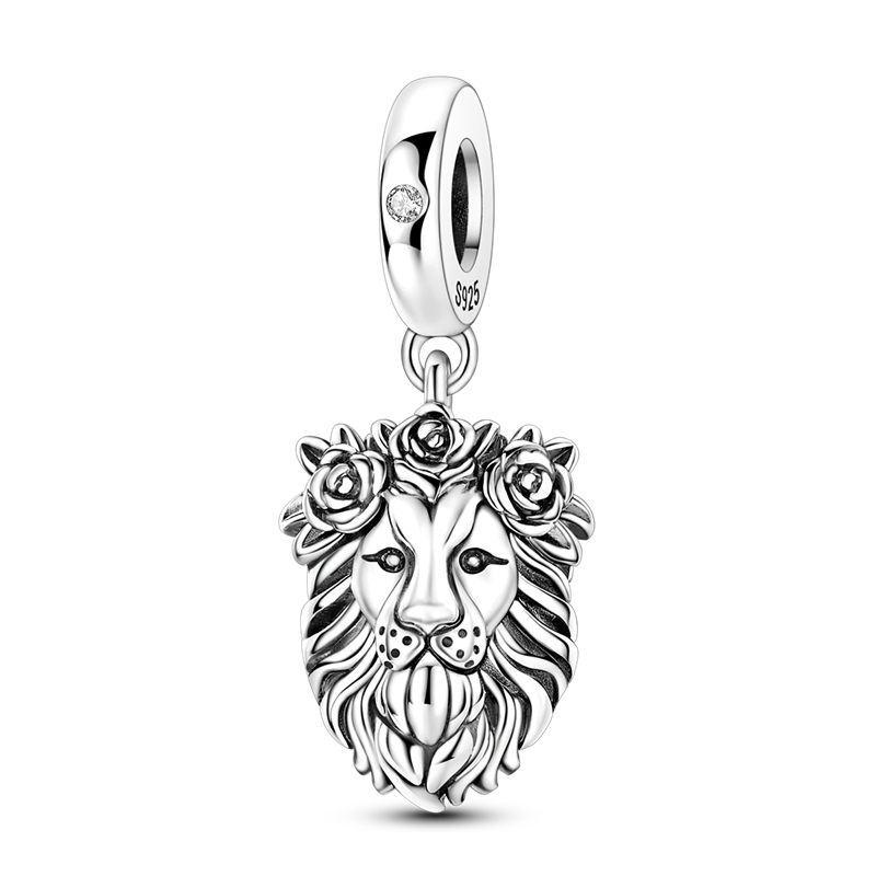 Rose Lion Charm