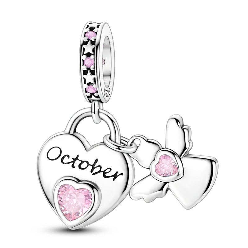 October Guardian Angel Charm (Guardian Angel Birthstone Series)