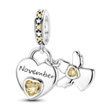 November Guardian Angel Charm (Guardian Angel Birthstone Series)