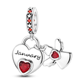 January Guardian Angel Charm (Guardian Angel Birthstone Series)