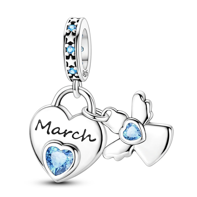 March Guardian Angel Charm (Guardian Angel Birthstone Series)