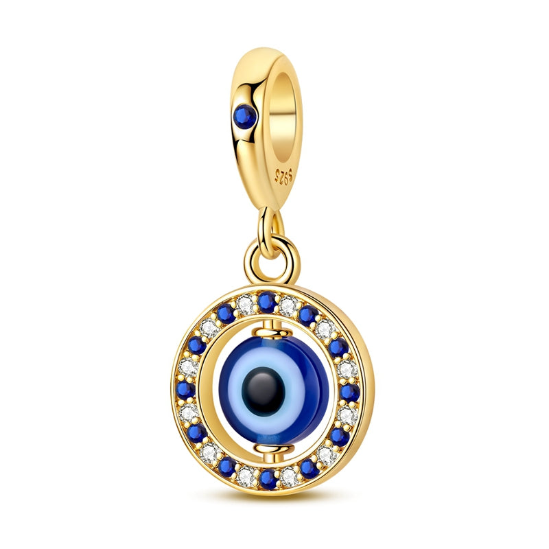 Golden Rotating Eye Charm