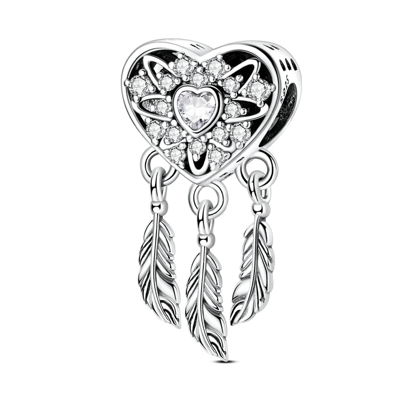 Sparkling Heart Dreamcatcher Charm