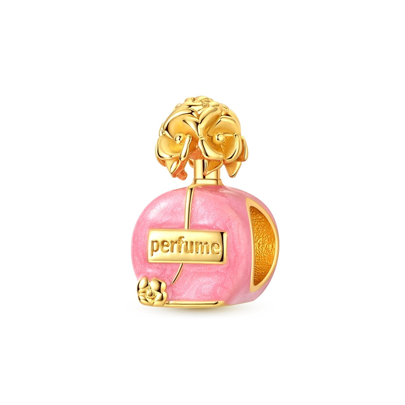 Gold Camellia Perfume Charm
