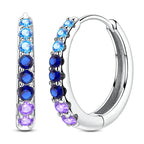 Medium Night Sky Purple Stone Earrings