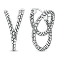 Snake Bone Pattern Curved Earrings