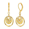 Sparkling Three-Hoop Earrings