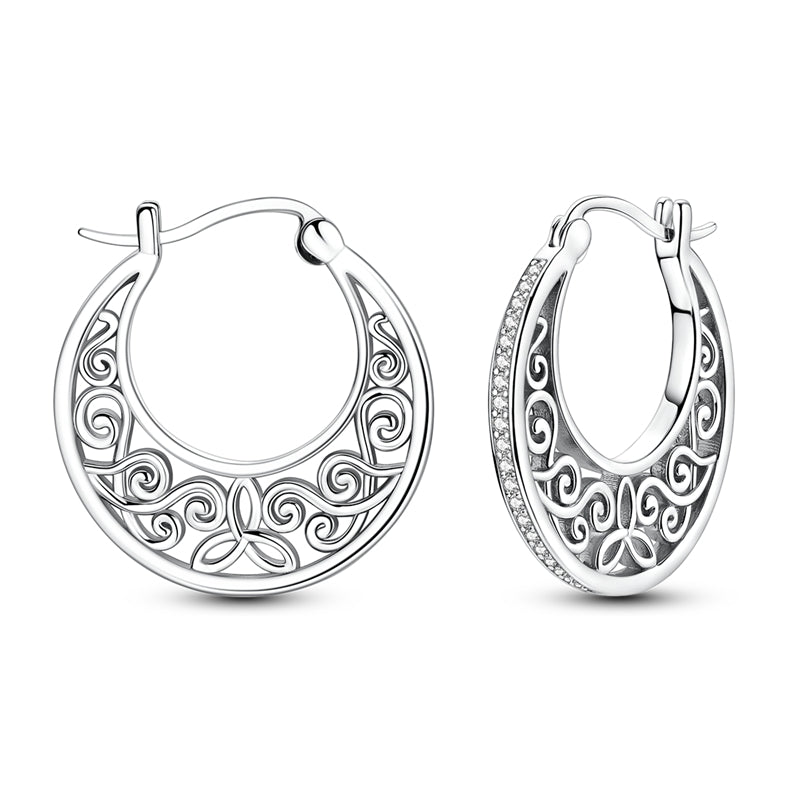 Sparkling Vintage Patterned Earrings