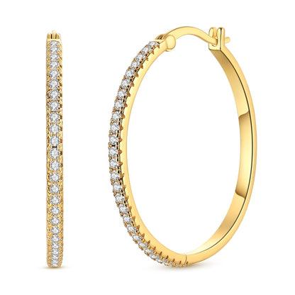 Large Gold Diamond Earrings