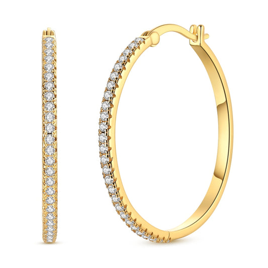 Large Gold Diamond Earrings