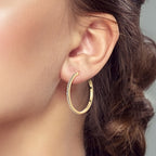 Large Gold Diamond Earrings