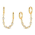 Heart-Shaped Chain Double Earrings