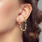 Heart-Shaped Chain Double Earrings
