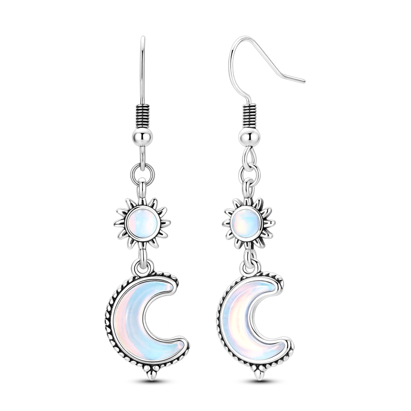 Vintage Sun And Moon Earrings