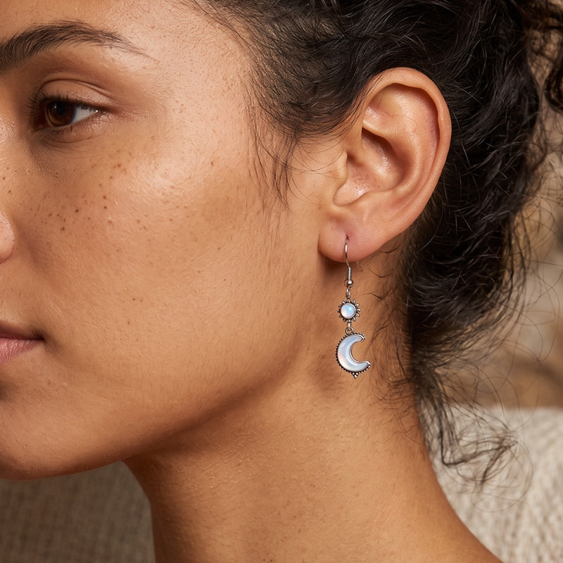 Vintage Sun And Moon Earrings