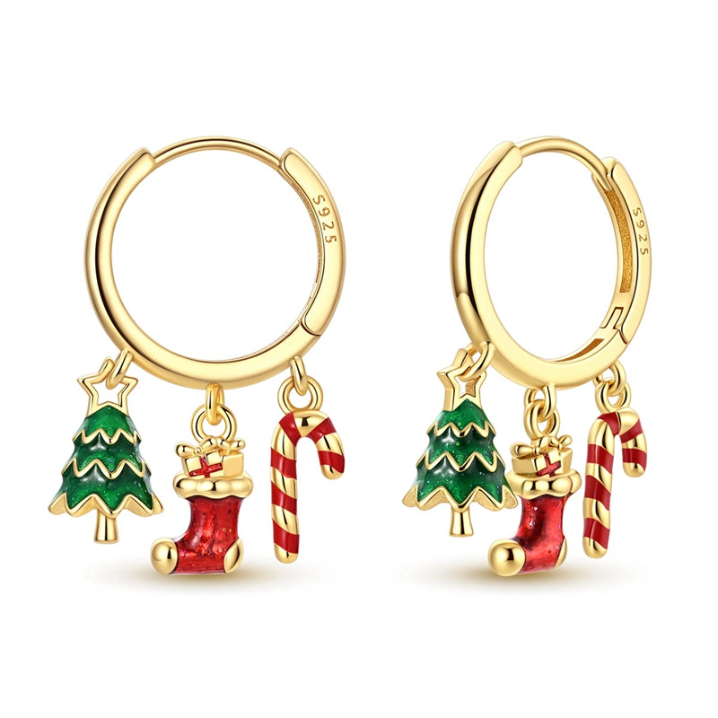 Gold Christmas Gift Earrings