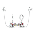 Santa Sleigh Dangle Earrings