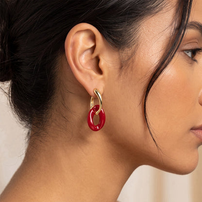 Gold Twisted Diamond Earrings