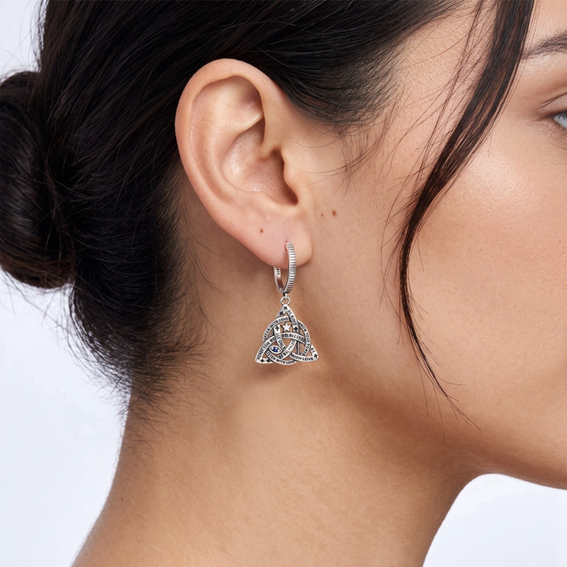 Celtic Knot Symbol Drop Earrings