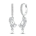 Sparkling Praying Hands Earrings