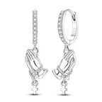 Sparkling Praying Hands Earrings