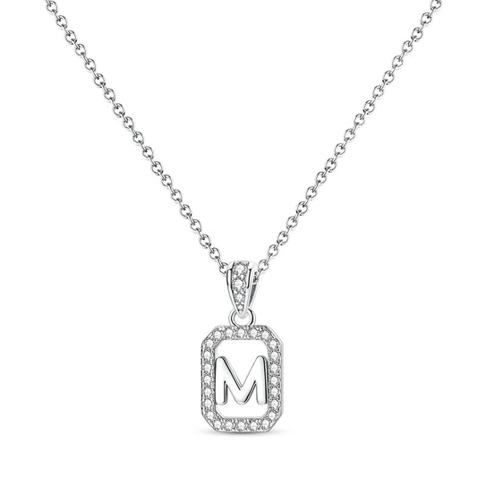 Sparkling Letter M Necklace