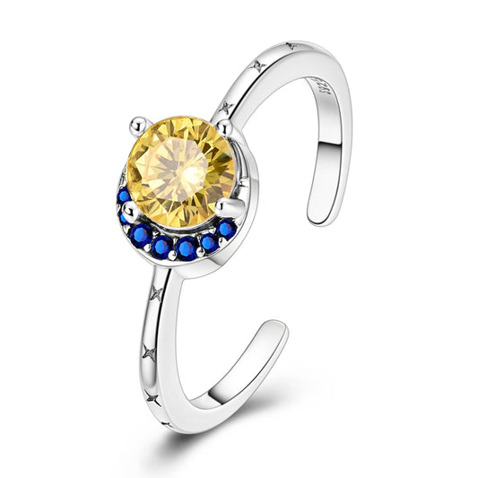 Sun and Moon Open Ring