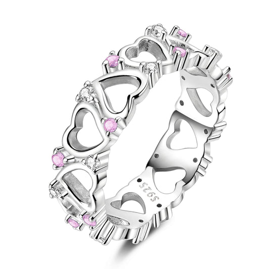 Mother's Day Style - Hollow Heart Stone Inlaid Ring