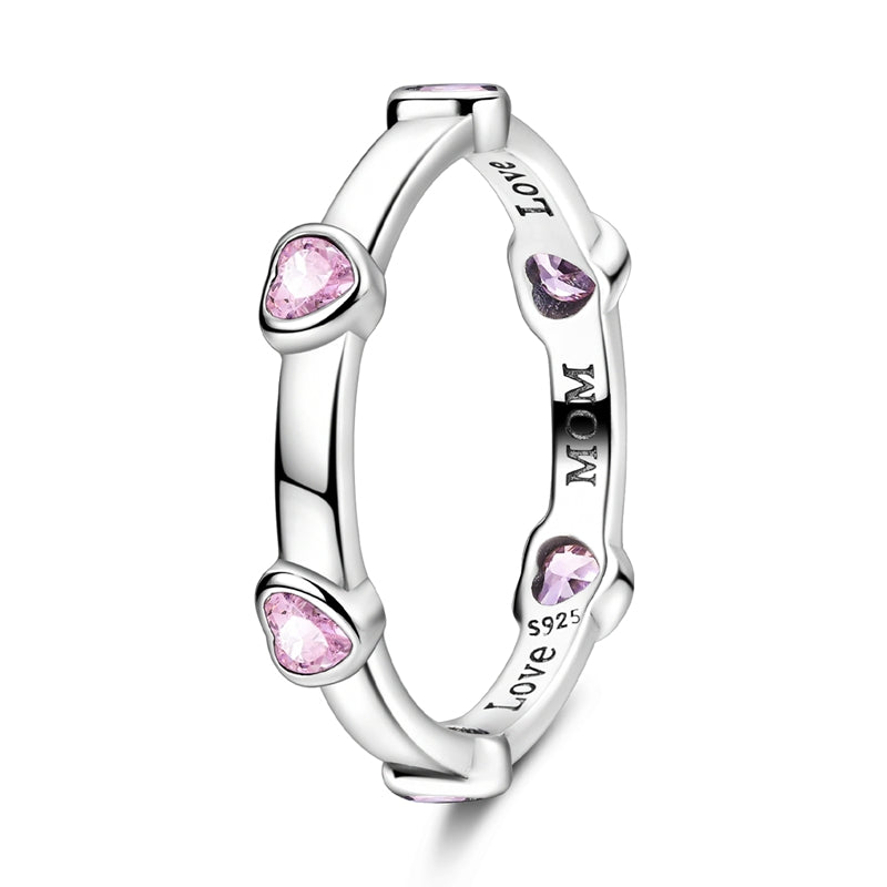 Mother's Day Model - Shining Pink Heart Ring