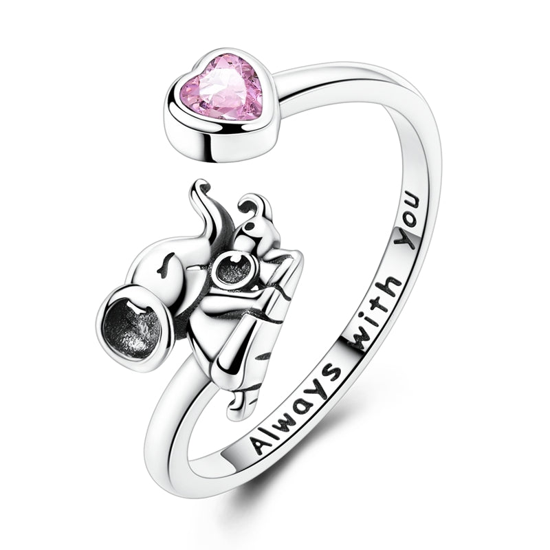 Mother's Day - Elephant Parent-Child Open Ring