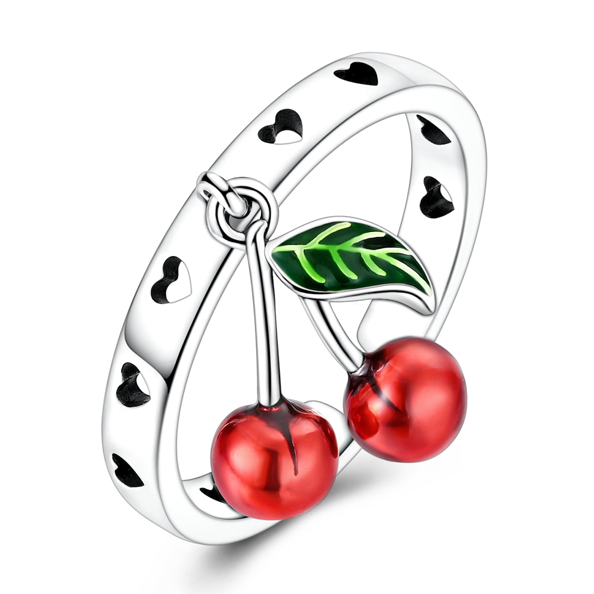 Sweet Cherry Heart Ring