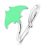 Glow-In-The-Dark Manta Ray Open Ring