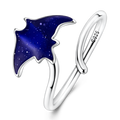 Glow-In-The-Dark Manta Ray Open Ring