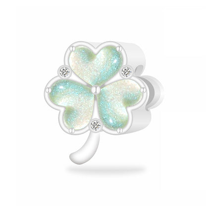 Three-leaf  Green Heart Shape Charm