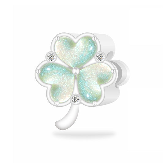 Three-leaf  Green Heart Shape Charm