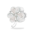 Three-Leaf White Heart Shape Charm