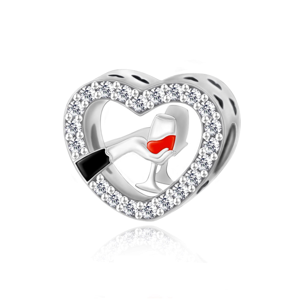 Wine Glass in Love Charm