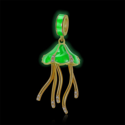 Fluorescent Jellyfish Charm