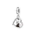 Happy Graduation Girl Heart-Shaped Hollow Shiny Charm