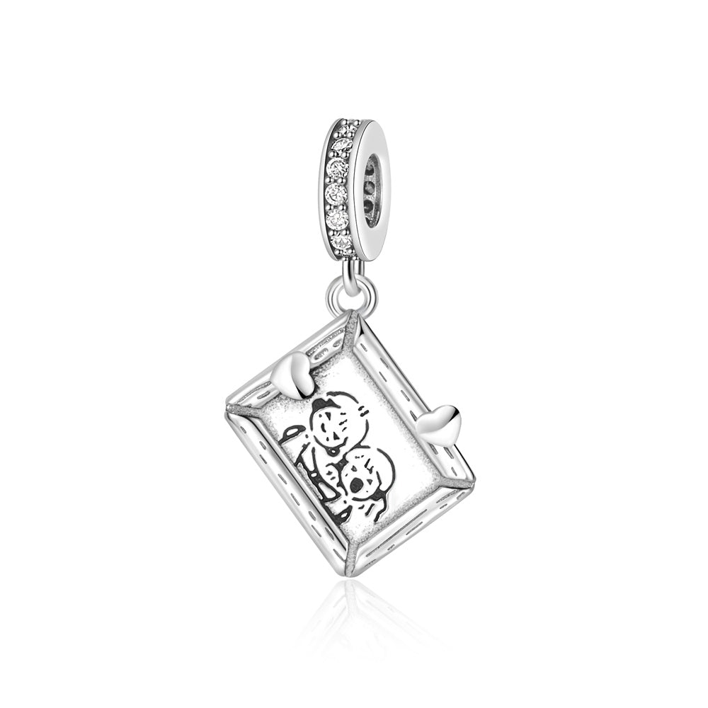 Boy and Girl Love Blackboard Shiny Charm